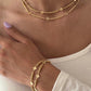 Panj Gol Armband aus 18k Gelbgold kombiniert mit passender Halskette
