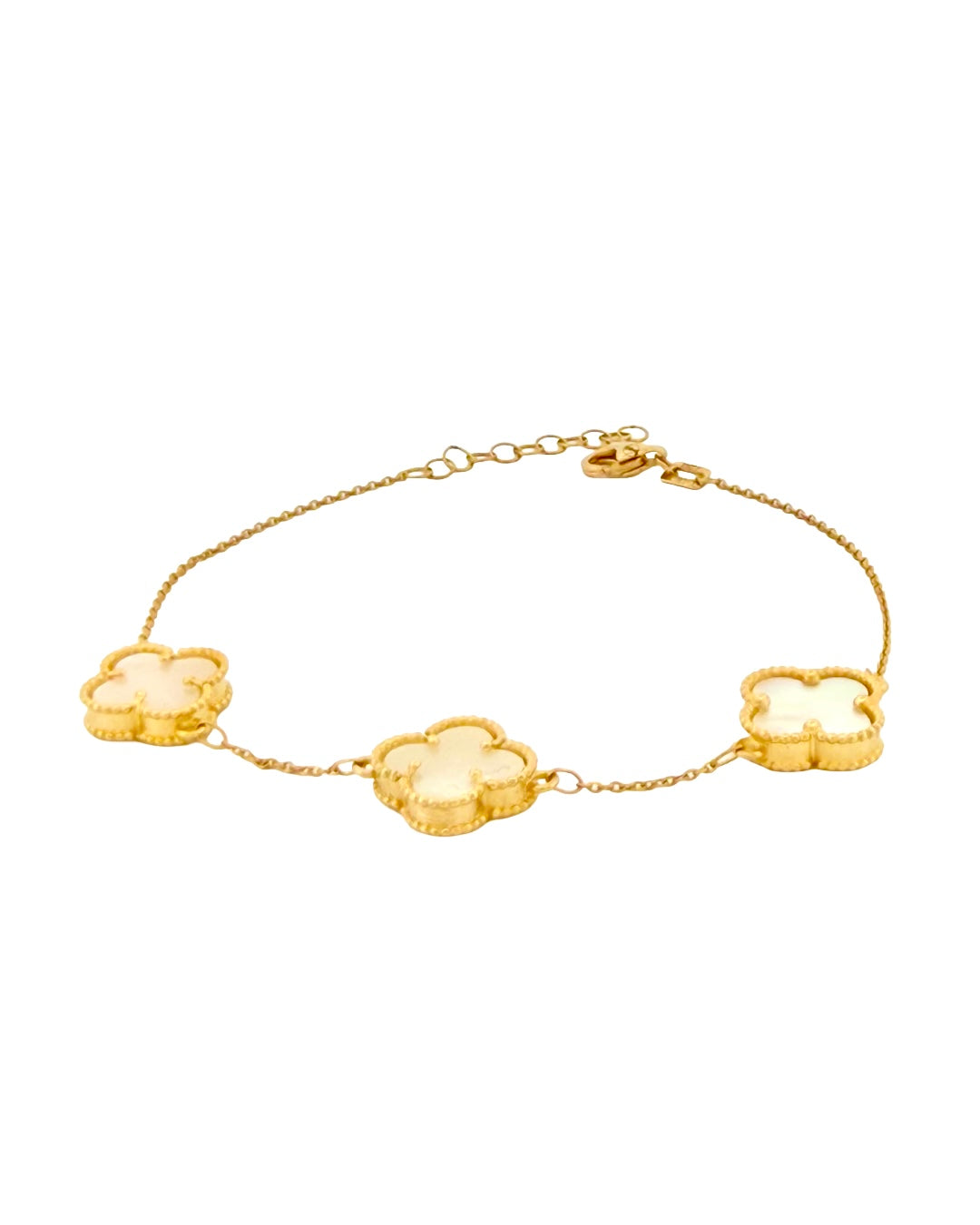 Ziba Gold Armband Se Shabdar-e Sefid mit Karabiner-Verschluss