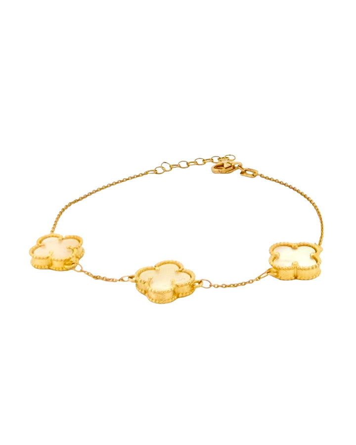 Ziba Gold Armband Se Shabdar-e Sefid mit Karabiner-Verschluss