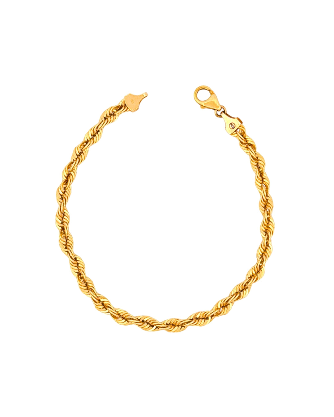 Grosse Ringzopfkette aus 18k Gelbgold, 5 mm breit, handgefertigt