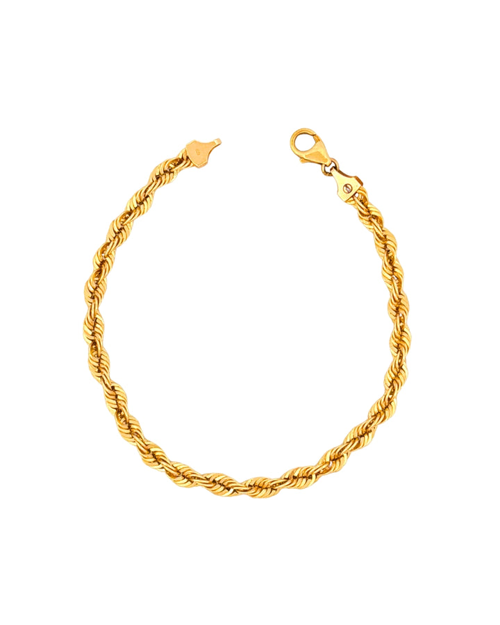 Grosse Ringzopfkette aus 18k Gelbgold, 5 mm breit, handgefertigt