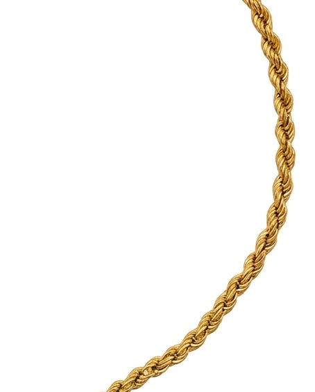 Klassisches Kordelarmband aus 18k Gelbgold mit gedrehtem Muster, handgefertigt in persischer Tradition (Nahaufnahme)