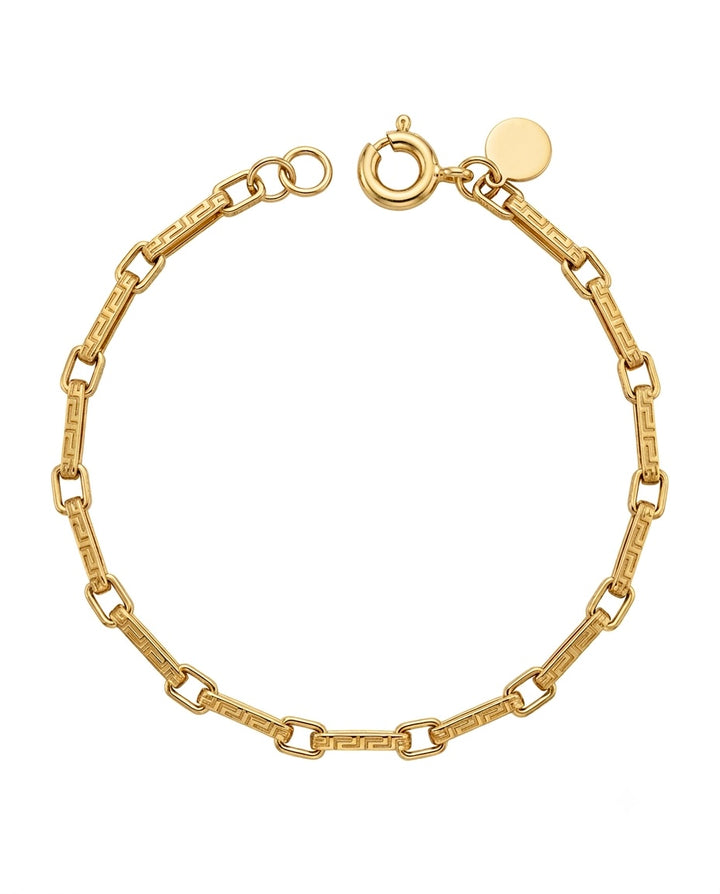 Armband aus 18k Gelbgold mit griechischem Muster – freigestelltes Produktbild