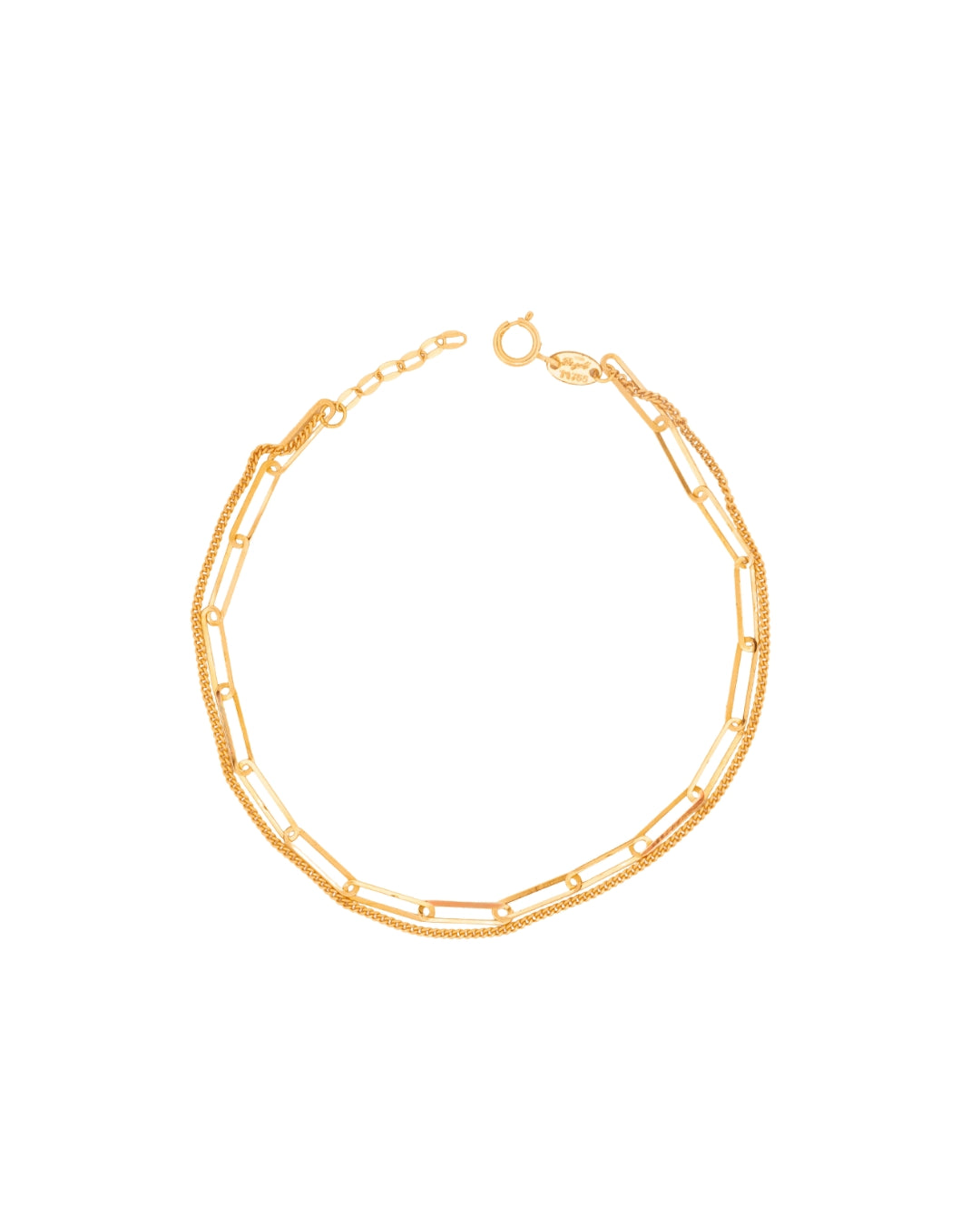 Produktbild: Armband aus 18k Gelbgold mit zwei Kettensträngen – freigestellt