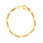 18k Gelbgold Figaro-Armband Zanjir-e Figaro-ye Asil mit klassischen Gliedern