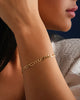 Armband Gelbgold 18k – Zanjir-e Figaro-ye Chahâr Halgheh (Figaro-Kette 4-gliedrig)