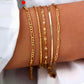 Armband Gelbgold 18k – Zanjir-e Figaro-ye Chahâr Halgheh (Figaro-Kette 4-gliedrig)