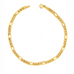 Figaro-Armband aus 18 Karat Gelbgold freigestellt auf weißem Hintergrund – klassischer, zeitloser Goldschmuck aus massivem 18k Gold mit hochwertigem Karabinerverschluss.