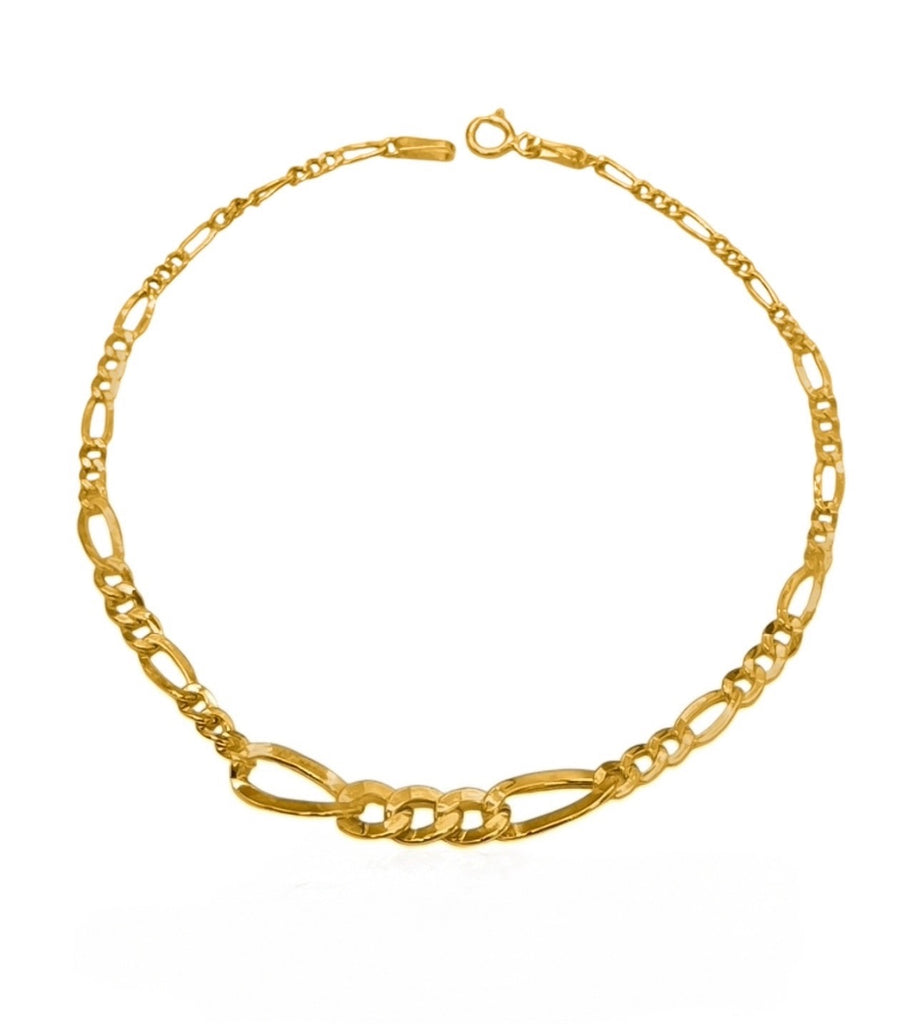 Zanjir-e Figaro Conic – Do Noghteh (Konisches Figaro-Armband, Doppel-Akzent)