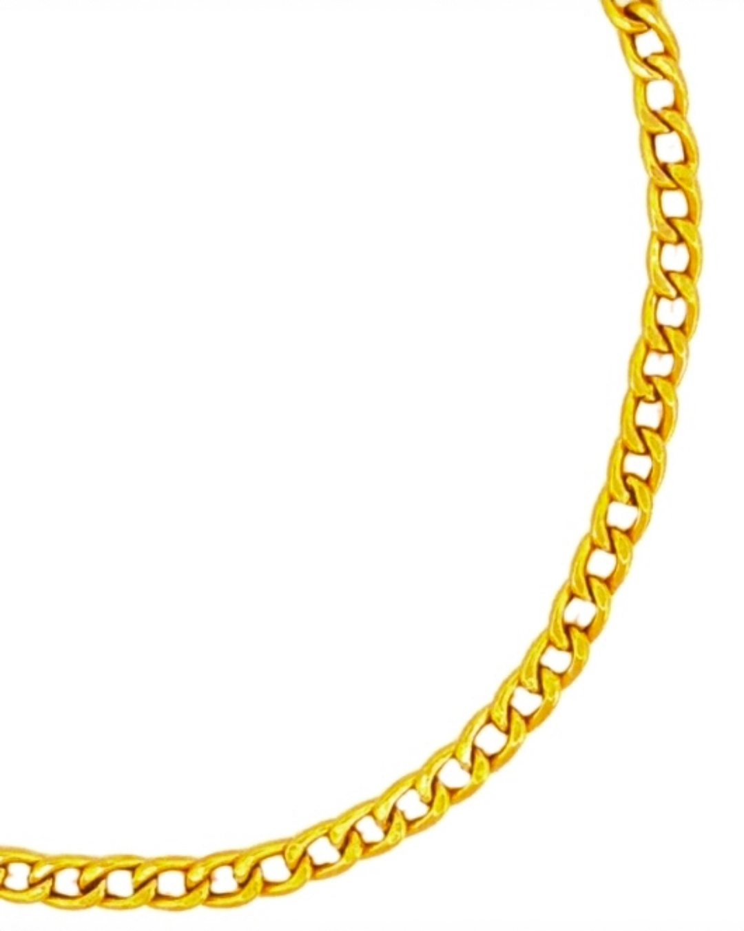 Detailaufnahme der feinen Glieder des 18k Gelbgold-Armbands