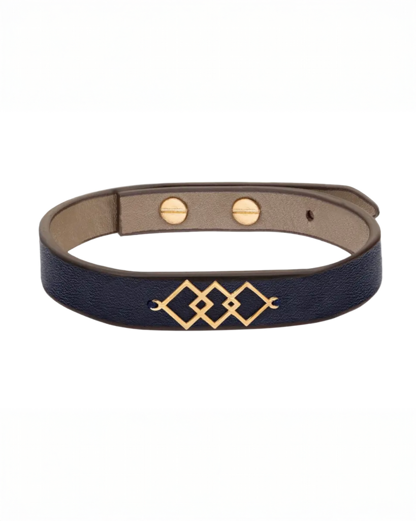 Armband Leder & 18k Gold – Ramz-e Tala (Das goldene Zeichen)