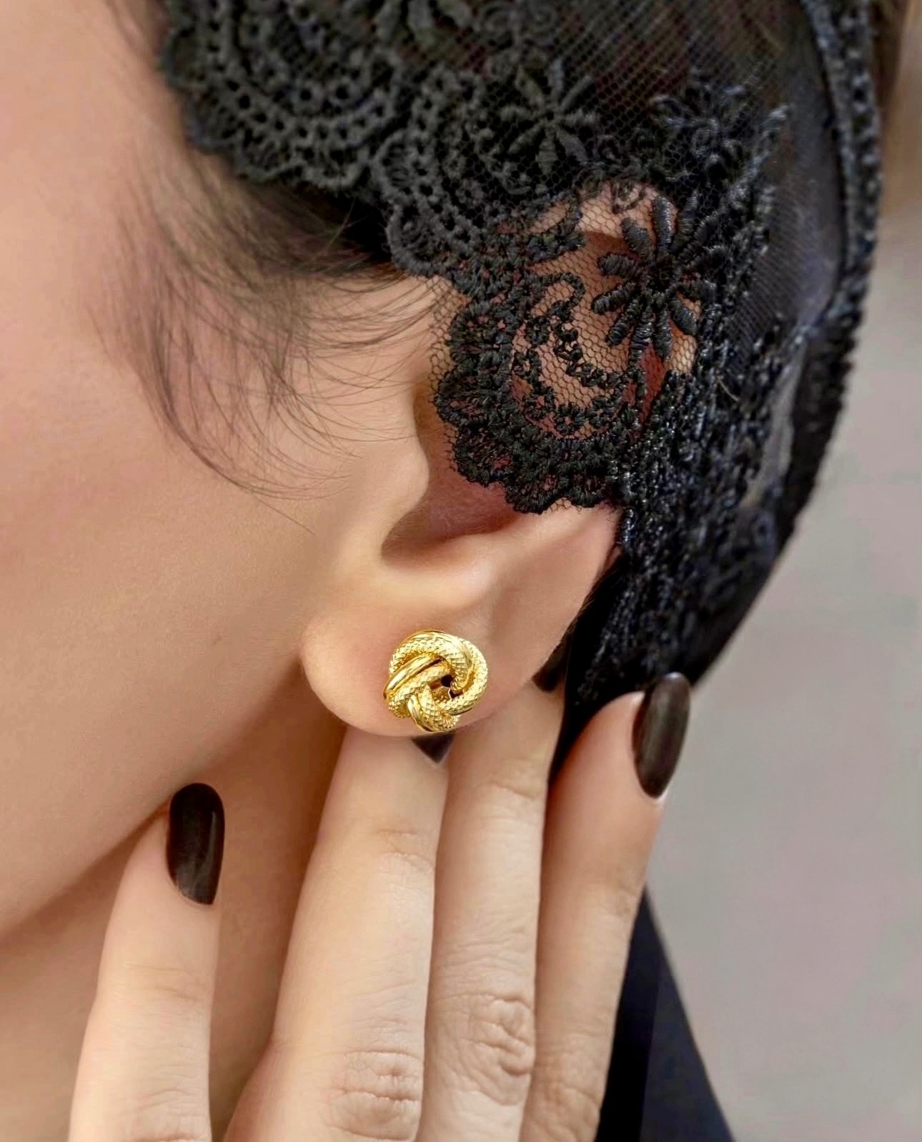 Ohrringe Gelbgold 18k - Gereh-e Tala (Goldener Knoten)