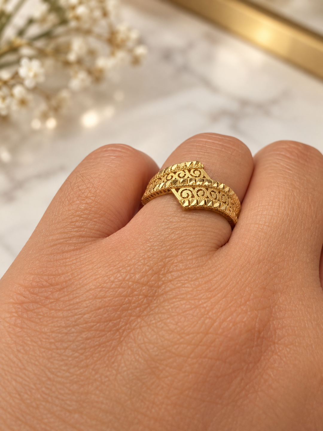 Ring Gelbgold 18k – Naqsh (Ornament)