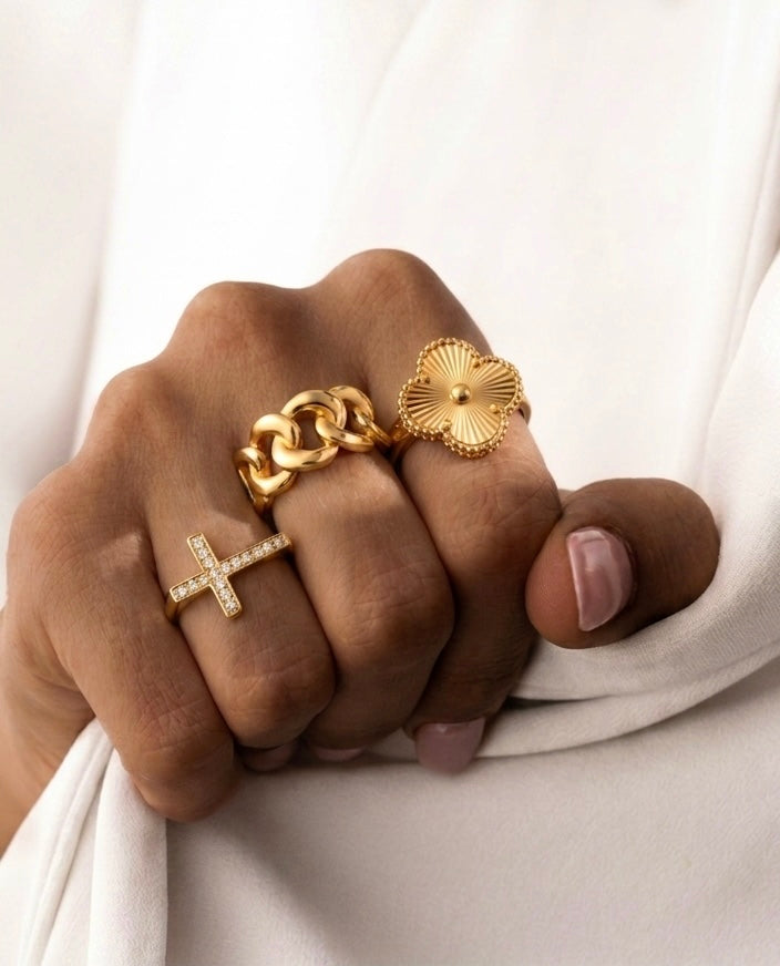 Ring Gelbgold 18k – Shabdar-e Angosht (Glück für den Finger)
