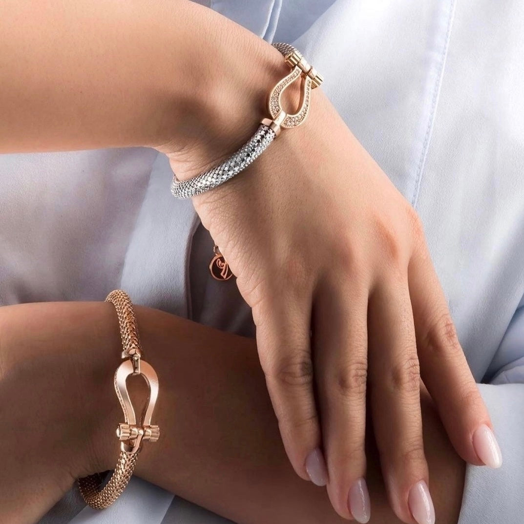 Armband Roségold &amp; Weissgold 18k - Peyvand (Verbindung)