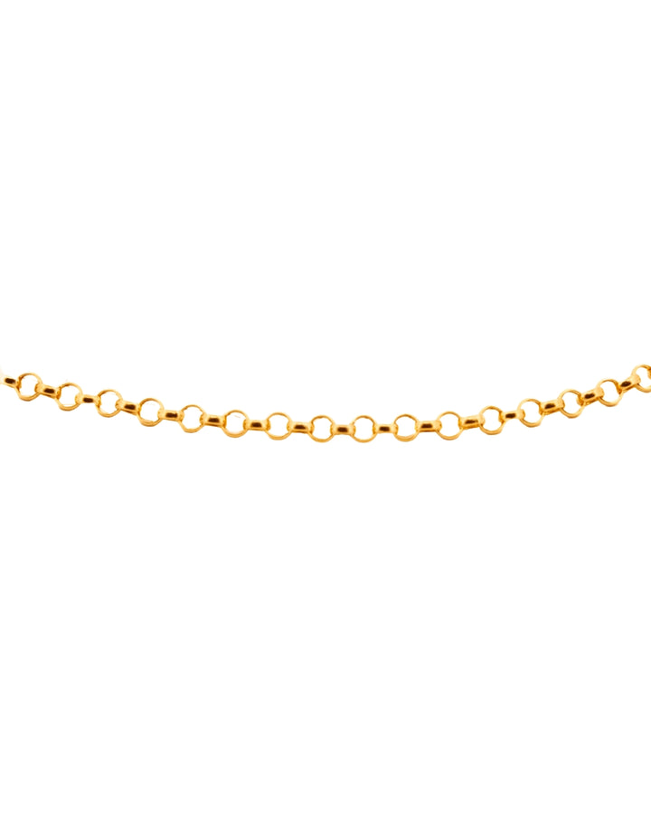Halskette Gelbgold 18k – Rolo-e Kelasik (Klassische Erbskette)