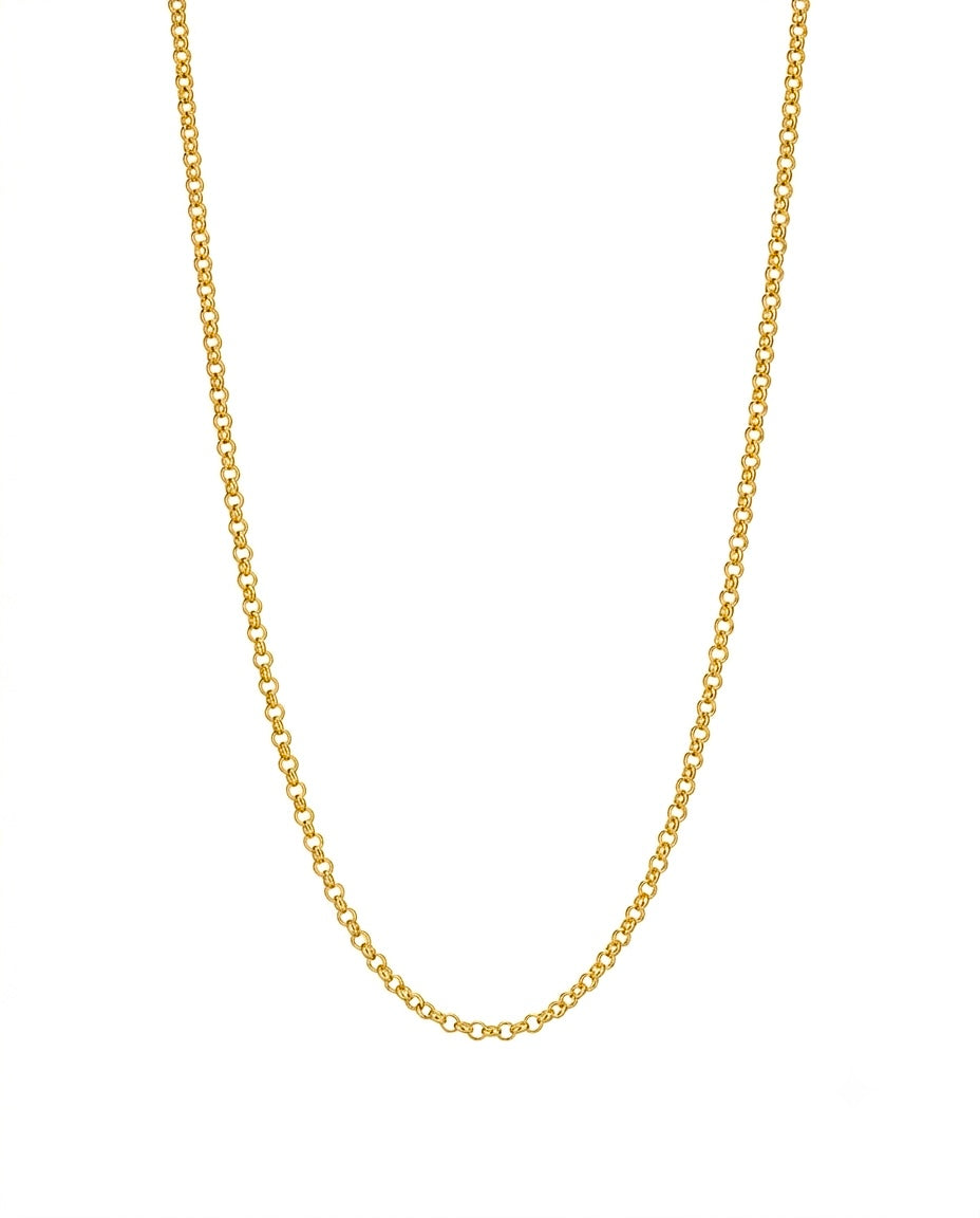 18 Karat Goldkette mit feiner Ankerkette in Gelbgold – zeitlose, elegante Halskette für Damen
