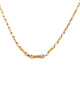Halskette Gelb- & Weissgold 18k – Tarh-e Younani-ye Chahar Halghe (Griechisches Muster, viergliedrig)