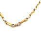 Halskette Gelb- & Weissgold 18k – Tarh-e Younani-ye Chahar Halghe (Griechisches Muster, viergliedrig)