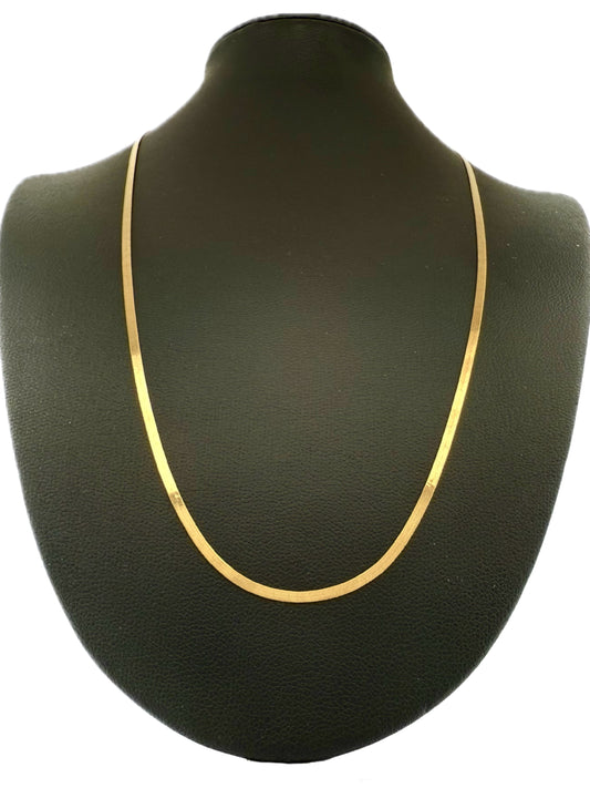 Halskette Gelbgold 18k - Zanjir-e Tighmahi (Fischgrätenkette)