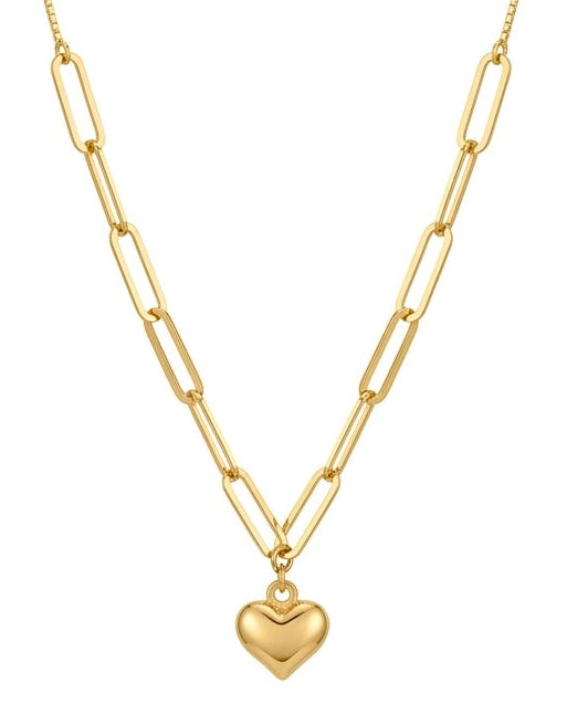 Detailaufnahme des 9 mm Herzanhängers aus 18k Gelbgold
