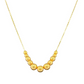 Feine 18k Goldkette mit goldenen Kugeln von 2 bis 5 mm