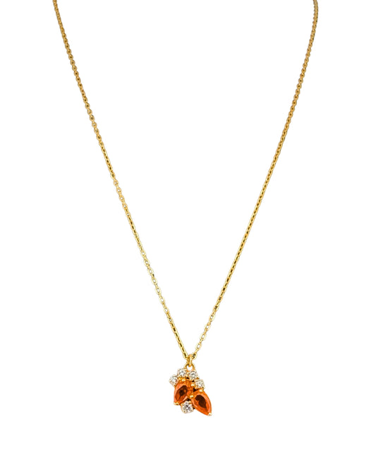 Halskette Gelbgold 18k – Porteghāl (Orange)