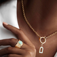 Klassische Erbskette aus 18k Gelbgold mit 3 mm breiten Rolo-Gliedern