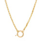 Detailaufnahme einer klassischen Rolo-Kette aus 18k Gelbgold mit sichtbarem Ringverschluss