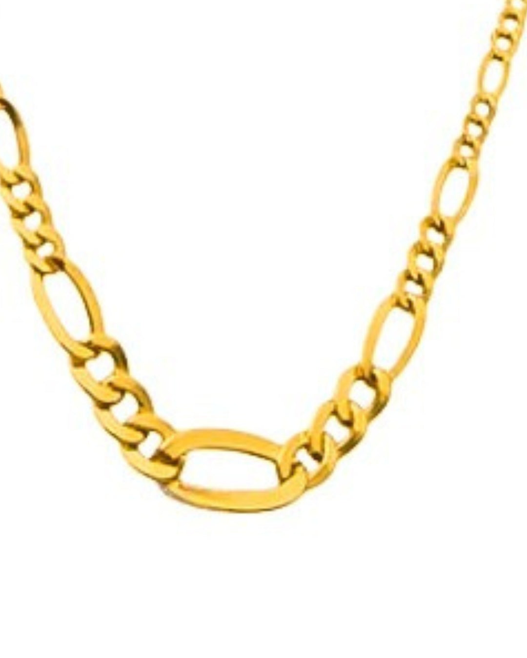 Detailansicht konische Figaro-Kette Salsar Conic aus 18k Gelbgold – Glieder 2 bis 8 mm breit