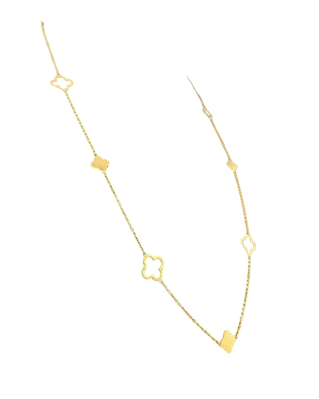 Halskette Gelbgold 18k – Shabdar-e Moraqqab (Kombiniertes Kleeblatt)