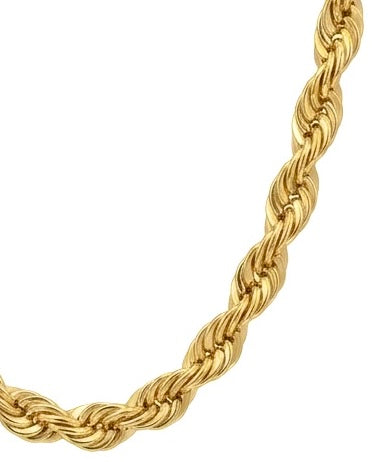Detailaufnahme der ineinandergehängten Rundglieder der 18k Gold Ringzopfkette