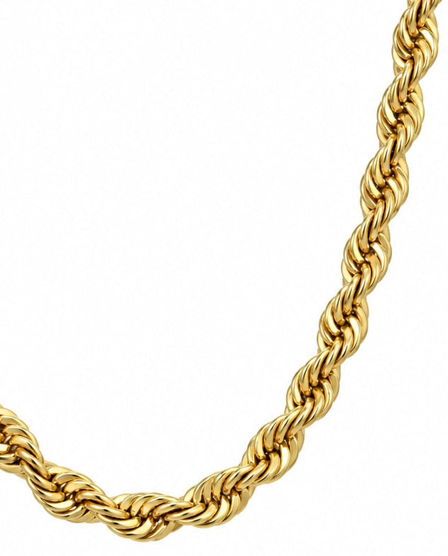 Detailaufnahme der ineinandergehängten Rundglieder der 18k Gold Ringzopfkette