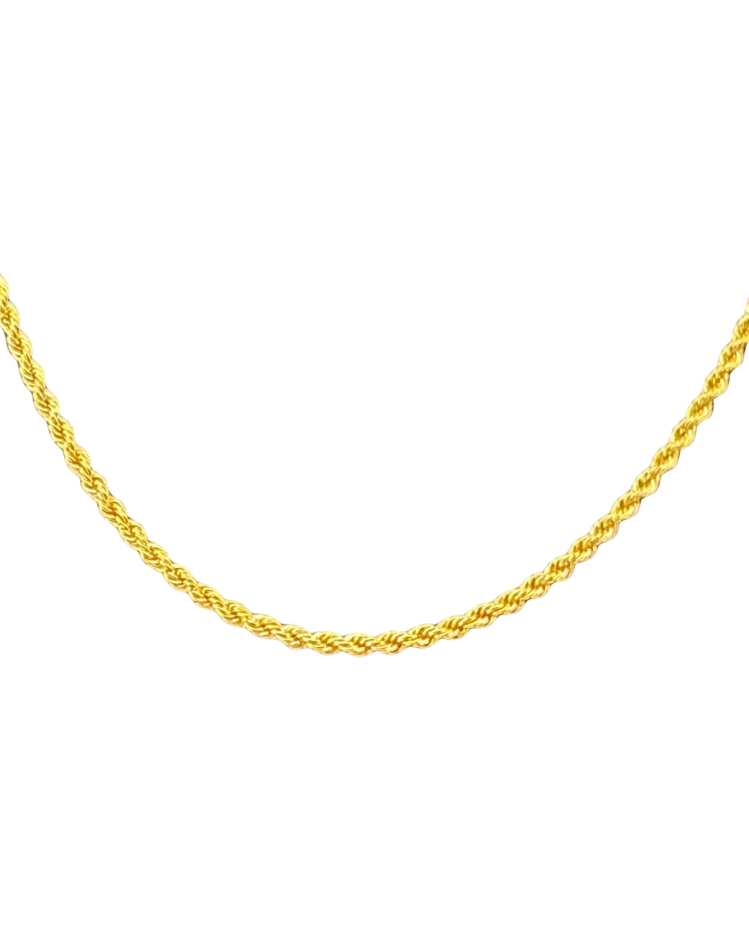 Detailansicht der gedrehten Gliederstruktur – Goldkette Tanab-e Tala in 18k Gelbgold