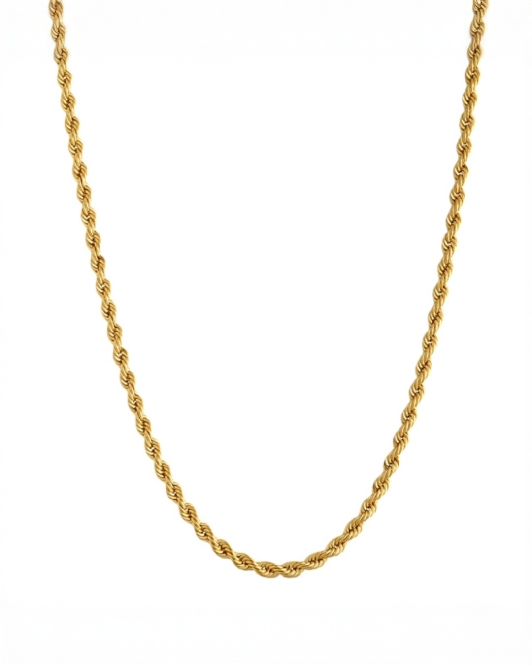 18k Goldkette im Kordeldesign – Modell Tanab-e Zarif, klassische Rundkordel mit feiner Drehung