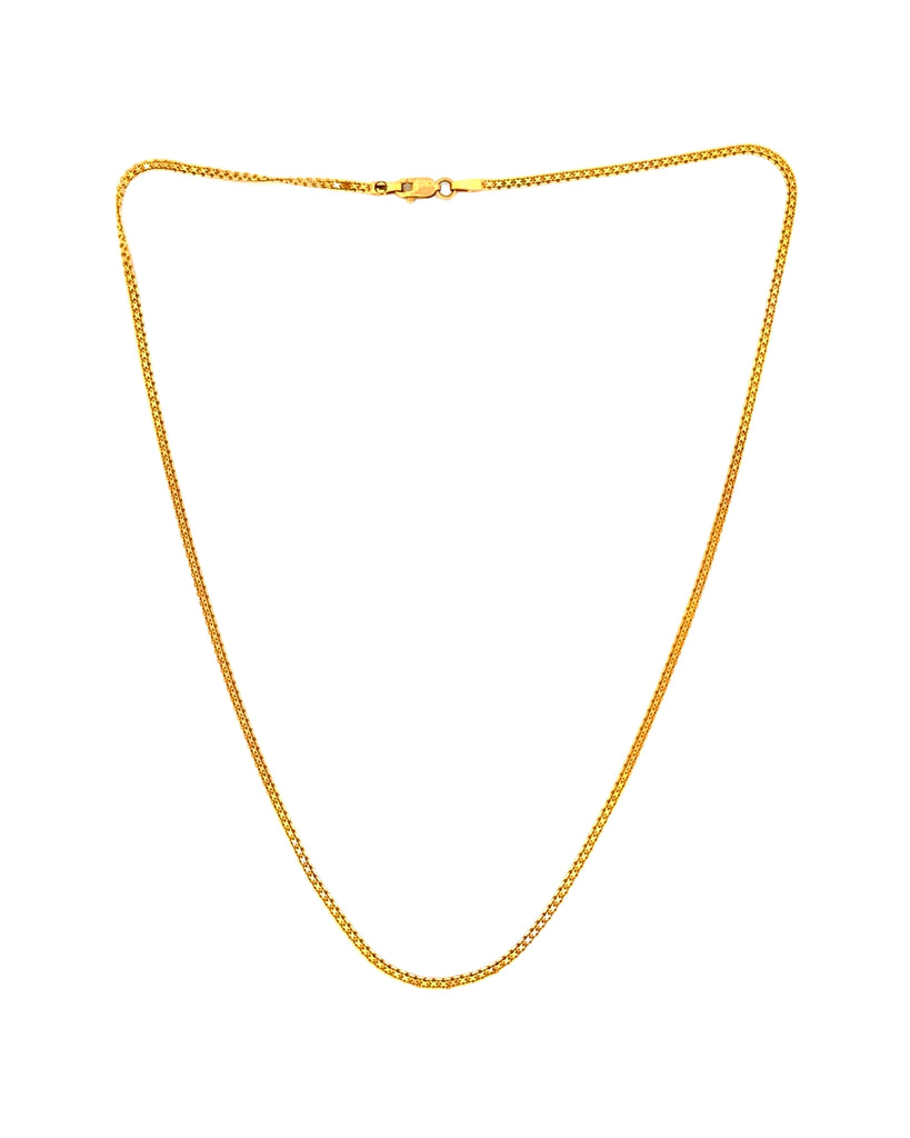 18k Bismarck-Kette mit feiner Sternstruktur – Produktbild, freigestellt.
