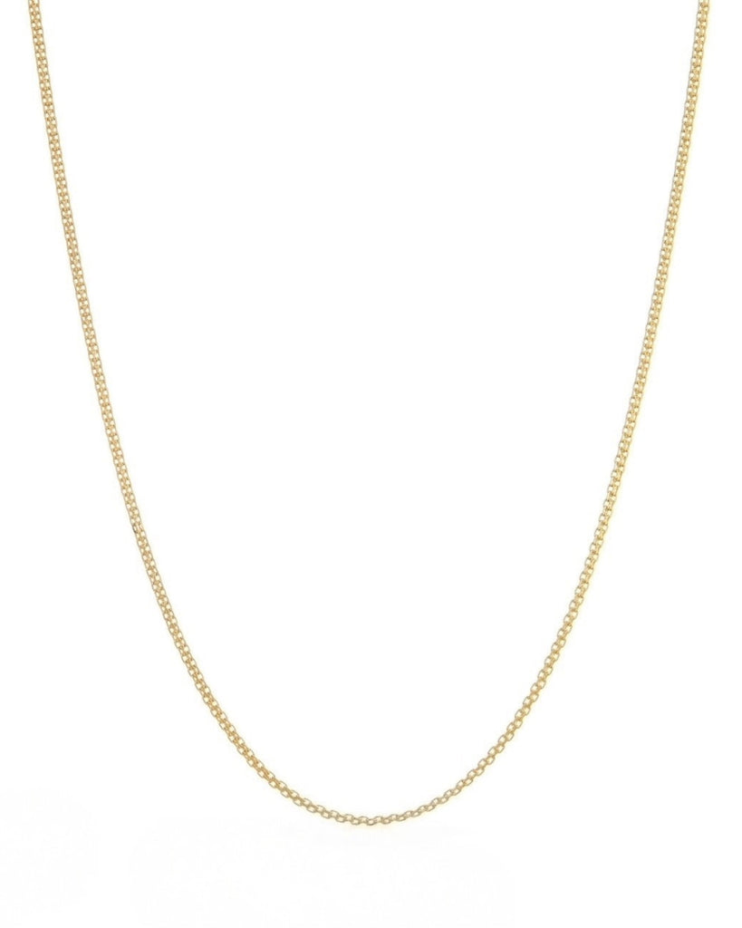 Feine Bismarckkette aus 18k Gold – klassisches Design, 1 mm breit, 45.5 cm lang