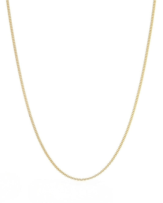 Feine Bismarckkette aus 18k Gold – klassisches Design, 1 mm breit, 45.5 cm lang