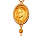 Marien-Medaillon aus 18k Gold – feine Gravur & handwerkliche Details umringt von funkelnden Zirkonia-Steinen