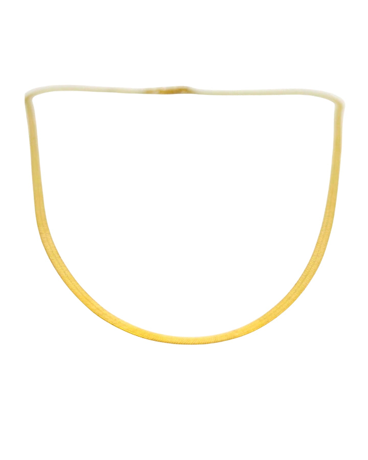 Halskette Gelbgold 18k – Zanjir-e Tighmahi Motevasset (Fischgrätenkette mittel)