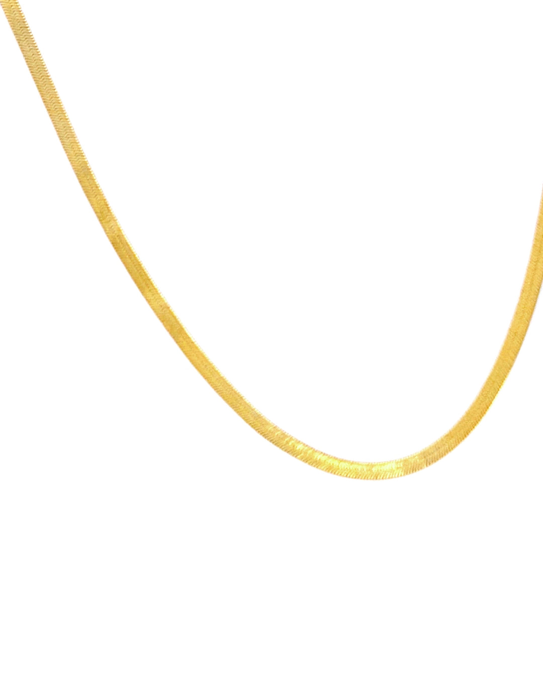 Halskette Gelbgold 18k – Zanjir-e Tighmahi Motevasset (Fischgrätenkette mittel)