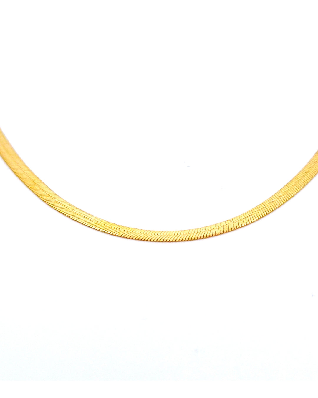 Halskette Gelbgold 18k – Zanjir-e Tighmahi Motevasset (Fischgrätenkette mittel)