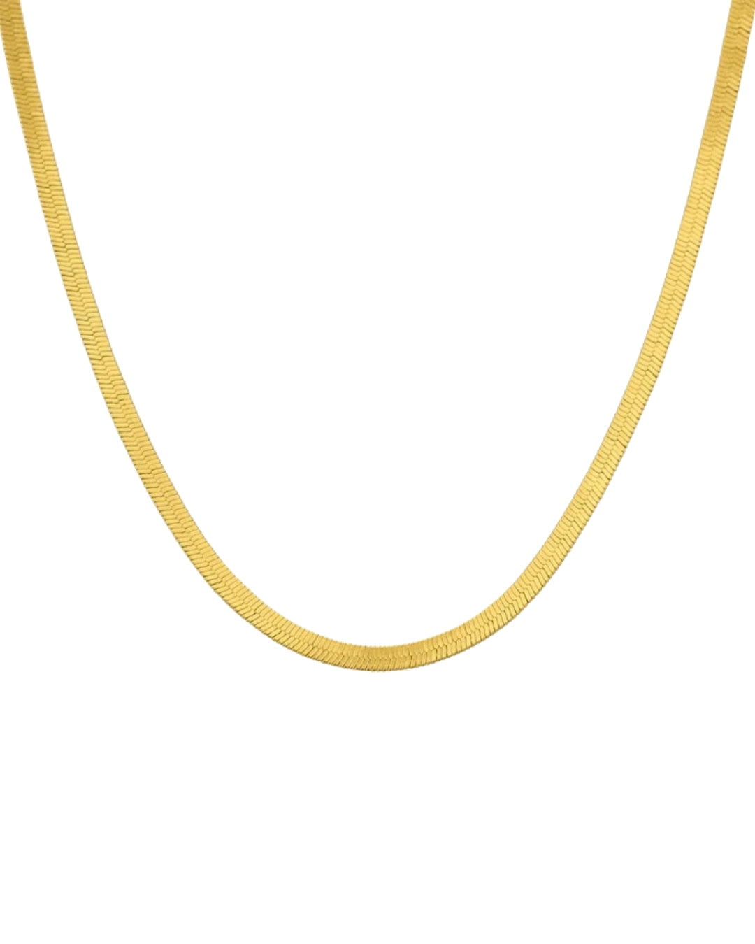 Halskette Gelbgold 18k – Zanjir-e Tighmahi Motevasset (Fischgrätenkette mittel)