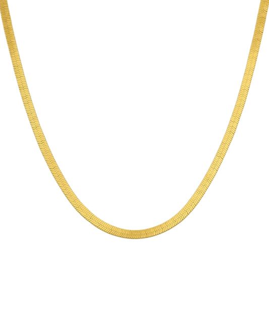 Halskette Gelbgold 18k – Zanjir-e Tighmahi Motevasset (Fischgrätenkette mittel)