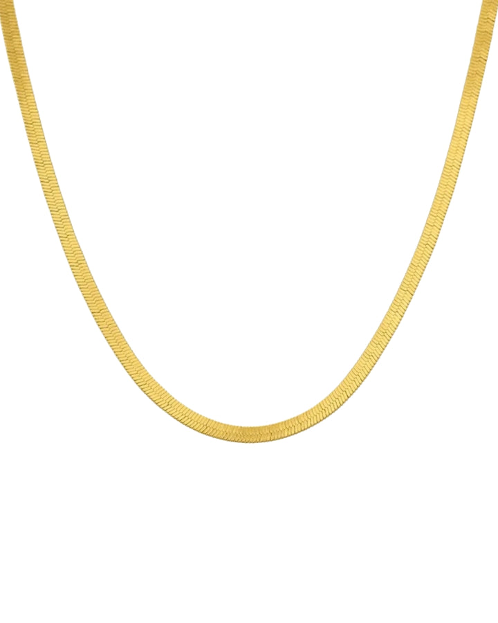 Halskette Gelbgold 18k – Zanjir-e Tighmahi Motevasset (Fischgrätenkette mittel)