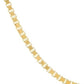Nahaufnahme der Gliederstruktur der Venedig-Kette – filigrane Box Chain aus 18k Gold