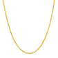 Venedig-Kette aus 18k Gelbgold – feine 1 mm breite Box Chain Kette mit quadratischen Gliedern, Länge wählbar