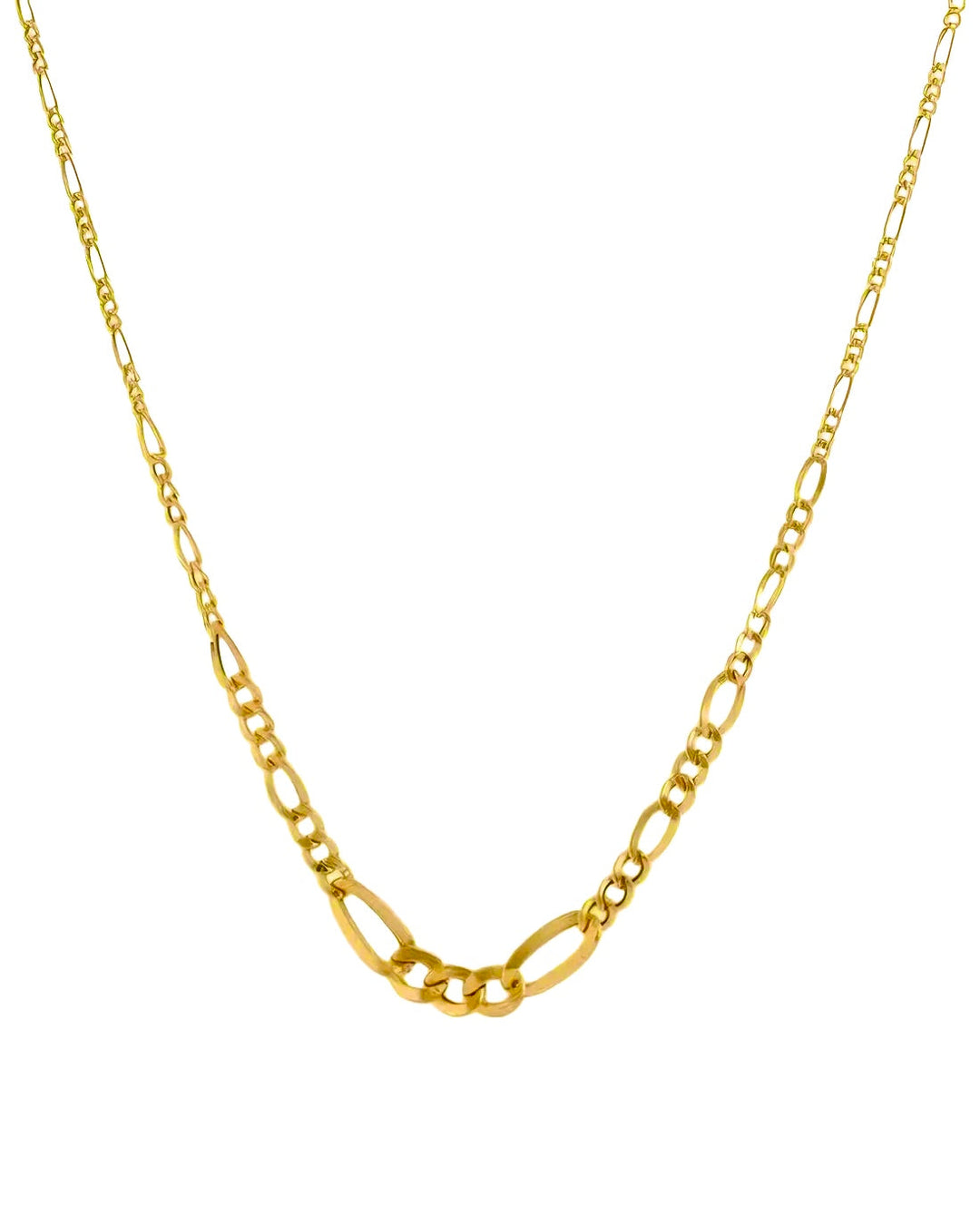 18k Goldkette mit konisch verlaufenden Figaro-Gliedern – Modell Zanjir-e Figaro Conic