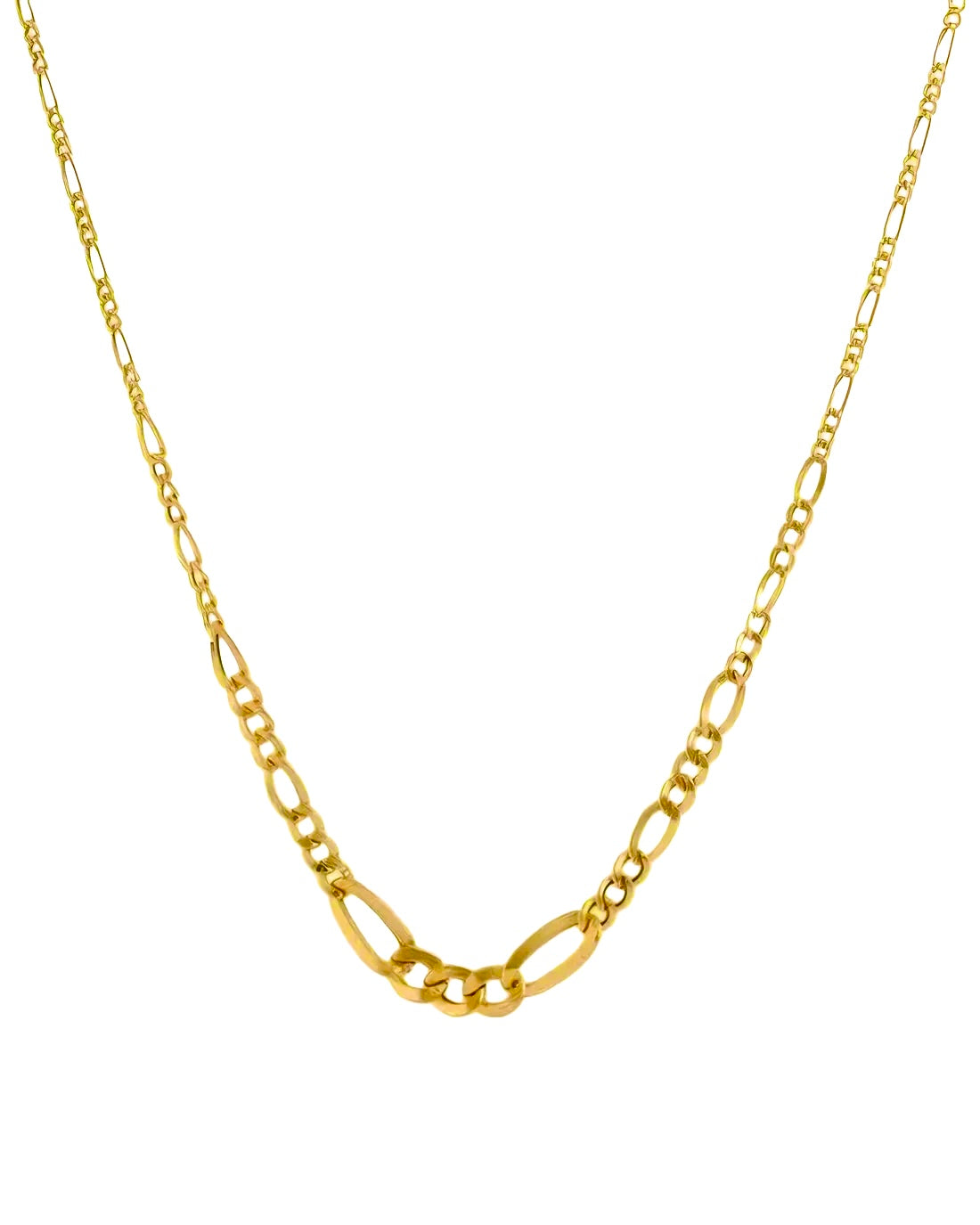 18k Goldkette mit konisch verlaufenden Figaro-Gliedern – Modell Zanjir-e Figaro Conic