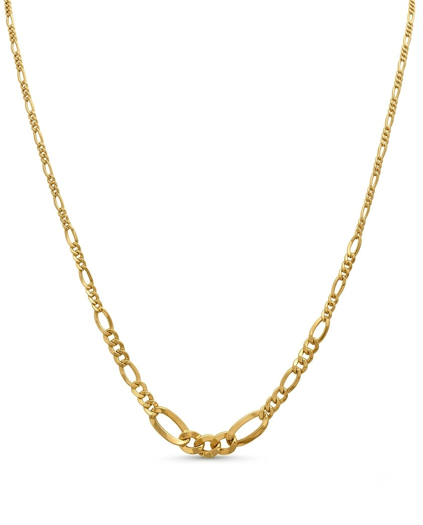 18k Goldkette mit konisch verlaufenden Figaro-Gliedern – Modell Zanjir-e Figaro Conic